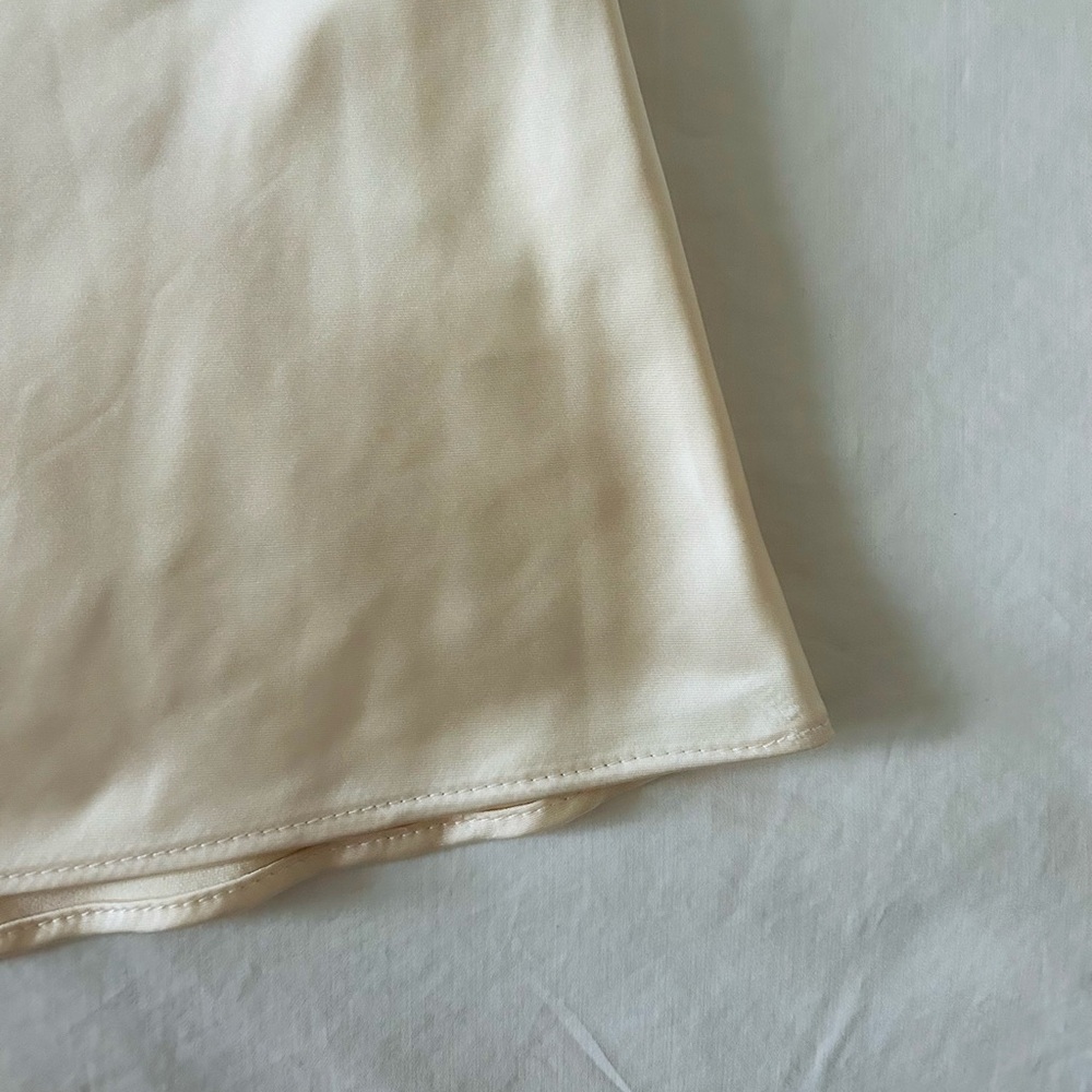 ZARA NWT Cream Satin Slip Dress - Picture 4 of 4
